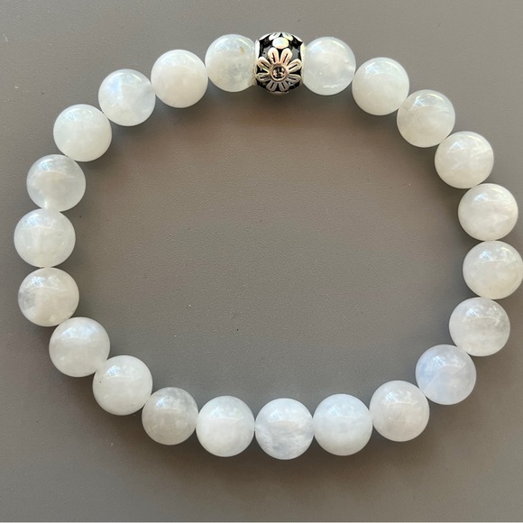Hand Crafted Jewelry - White Moonstone Handcrafted Bead Bracelet